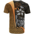 Marshall Islands Polynesian Custom Personalised T-Shirt Gold - Turtle with Hook