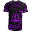 Vanuatu Polynesian Custom Personalised T-Shirt - Purple Tribal Wave - Bn12