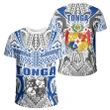 Tonga T-Shirt - Kingdom Of Tonga Tee White Blue J0