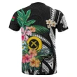 Vanuatu T-Shirt Coat Of Arms Polynesian With Hibiscus-2 Th5