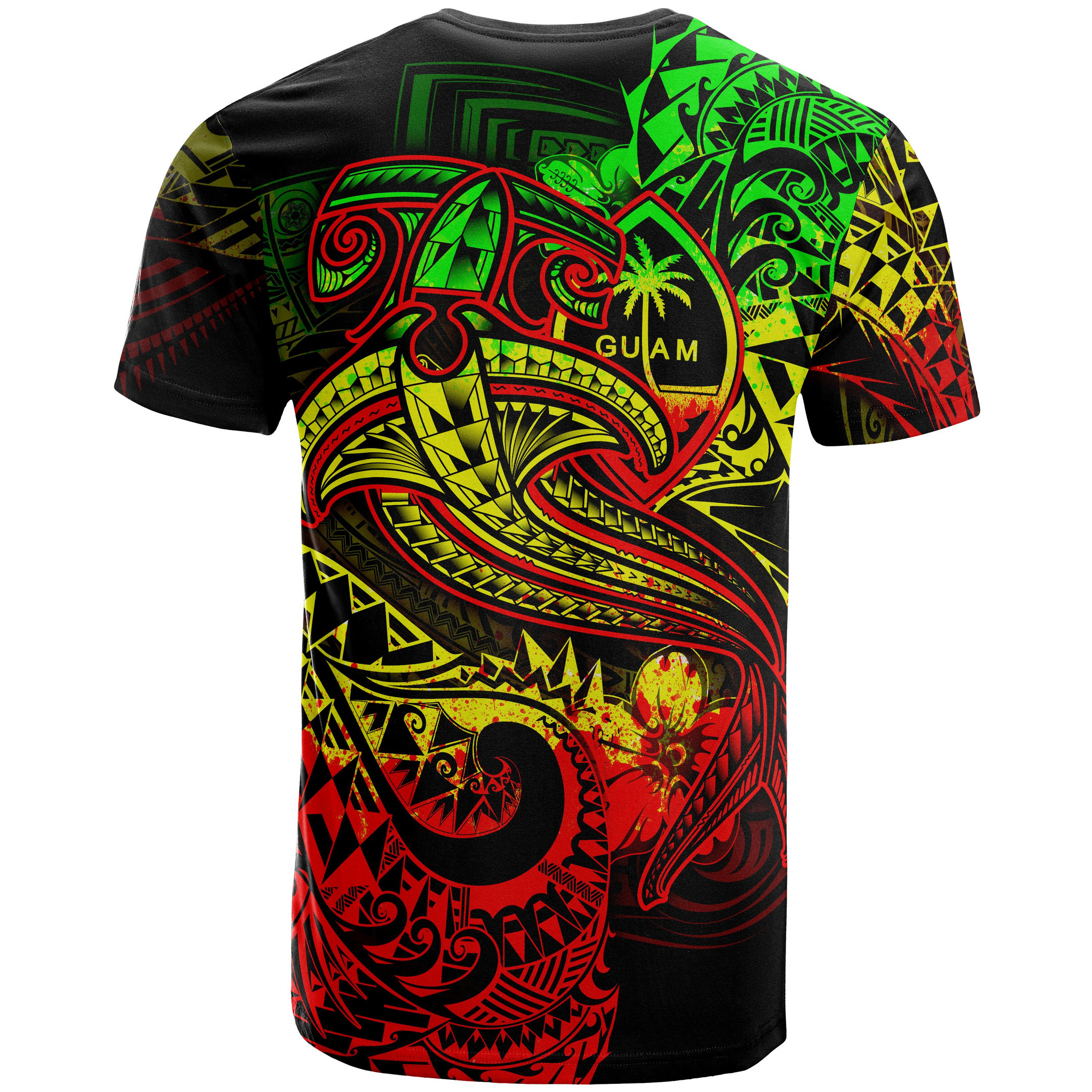 Guam Polynesian T-shirt - Reggae Shark Polynesian Tattoo - BN18