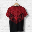 Maori Tattoo Shirt, Hei Matau Paua Red T-Shirt K4 - 1st New Zealand