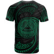 American Samoa Polynesian Custom Personalised T-Shirt - Green Tribal Wave - BN12