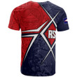 American Samoa T-shirt - AS Flag with Polynesian Patterns - BN15
