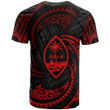 Guam Polynesian Custom Personalised T-Shirt - Red Tribal Wave - BN12