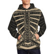 Polynesian Tattoo All Over Hoodie Gold K4 - rugbylife