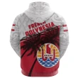 French Polynesia All Over Print Hoodie Coat Of Arms And Coconut Tree Th5