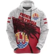 French Polynesia All Over Print Hoodie Coat Of Arms And Coconut Tree