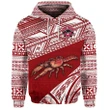 (Custom Personalised) Rewa Rugby Union Fiji Hoodie Special Version - Red, Custom Text And Number K8