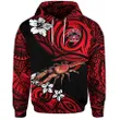 (Custom Personalised) Rewa Rugby Union Fiji Hoodie Unique Vibes - Red, Custom Text And Number K8