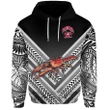 (Custom Personalised) Rewa Rugby Union Fiji Hoodie Creative Style - Black, Custom Text And Number K8