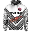 (Custom Personalised) Rewa Rugby Union Fiji Hoodie Creative Style - White K8