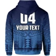 (Custom Text and Number) Niue Rugby Hoodie Blue TH4