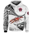 (Custom Personalised) Rewa Rugby Union Fiji Hoodie Unique Version - White, Custom Text And Number K8