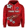 (Custom Personalised) Rewa Rugby Union Fiji Hoodie Unique Vibes - Full Red K8