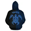 Tahiti Polynesian Hoodie Turtle - Half Style 01 Th5