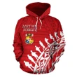 Tonga Lest We Forget Hoodie with Red color - Front - For Men and Women