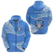 (Custom Personalised) ‘Apifo’ou College Zip Hoodie Tonga Unique Version - Blue, Custom Text and Number
