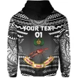(Custom Personalised) Rewa Rugby Union Fiji Zip Hoodie Creative Style - Black, Custom Text And Number K8