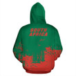 South Africa All Over Zip-Up Hoodie - Smudge Style Back