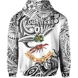 (Custom Personalised) Rewa Rugby Union Fiji Zip Hoodie Unique Vibes - White, Custom Text And Number K8
