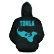 Hoodie Tonga Polynesian Coat Of Arms In Turtle Map Th5