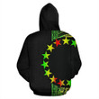 Cook Islands Polynesian Personalised Custom Zip Up Hoodie Line Reggae - Bn39