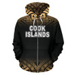 Cook Islands Polynesian Zip Up Hoodie Fog Gold