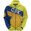 CSK Zip Hoodie Cricket Sporty Style K8
