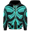 Samoan Tattoo All Over Zip-Hoodie Turquoise TH4 - 1st New Zealand