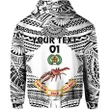 (Custom Personalised) Rewa Rugby Union Fiji Zip Hoodie Creative Style - White, Custom Text And Number K8