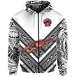 (Custom Personalised) Rewa Rugby Union Fiji Zip Hoodie Creative Style - White, Custom Text And Number K8