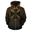Wallis And Futuna All  Over Zip-Up Hoodie Lift Up Gold