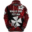 (Custom Personalised) Wallis and Futuna Rugby Zip Hoodie, Custom Text and Number Unique Vibes