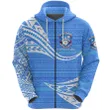 (Custom Personalised) ‘Apifo’ou College Zip Hoodie Tonga Unique Version - Blue K8