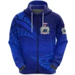 (Custom Personalised) Manu Samoa Rugby Zip Hoodie Unique Version Full Blue, Custom Text And Number
