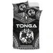 Tonga Polynesian Chief Bedding Set - Black Version, Polynesian Print Duvet Cover