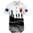 Rugbylife Clothing - New Zealand Anzac Day Silhouette Soldier Short Sleeve Shirt