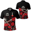 Anzac Day Camouflage Poppy & Barbed Wire Polo Shirt