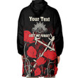 (Custom) Anzac Day Camouflage Poppy & Barbed Wire Oodie Blanket Hoodie | Rugbylife.co

