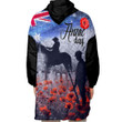 Anzac Day Lest We Forget Vintage Poppies Oodie Blanket Hoodie | Rugbylife.co
