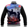Rugbylife Clothing - Anzac Day Lest We Forget Vintage Poppies Baseball Jacket