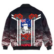 Rugbylife Clothing - Australia Anzac Day Poppy Aboriginal Pattern Bomber Jacket