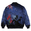 Rugbylife Clothing - New Zealand Anzac Day Soldier & Poppy Camouflage Bomber Jacket