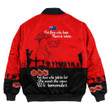 Rugbylife Clothing - Lest We Forget For Those Who Leave Never To Return Bomber Jacket