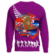 Rugbylife Clothing - New Zealand Anzac Red Poopy Purple.Sweatshirt
