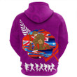 Rugbylife Clothing - New Zealand Anzac Red Poopy Purple Hoodie