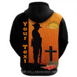 Rugbylife Clothing - (Custom) Anzac Day Lest We Forget Soldier Standing Guard Hoodie