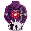 Rugbylife Clothing - New Zealand Anzac Walking In The Sun Purple Hoodie