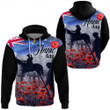 Anzac Day Lest We Forget Vintage Poppies Hoodie  | Rugbylife.co
